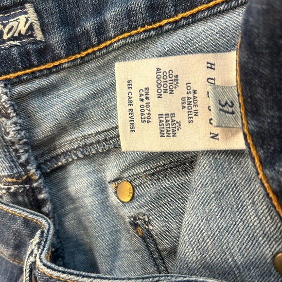 Hudson Sz. 31 vintage Y2K slight barrel leg- wider hip jeans in great vintage co - Picture 14 of 15
